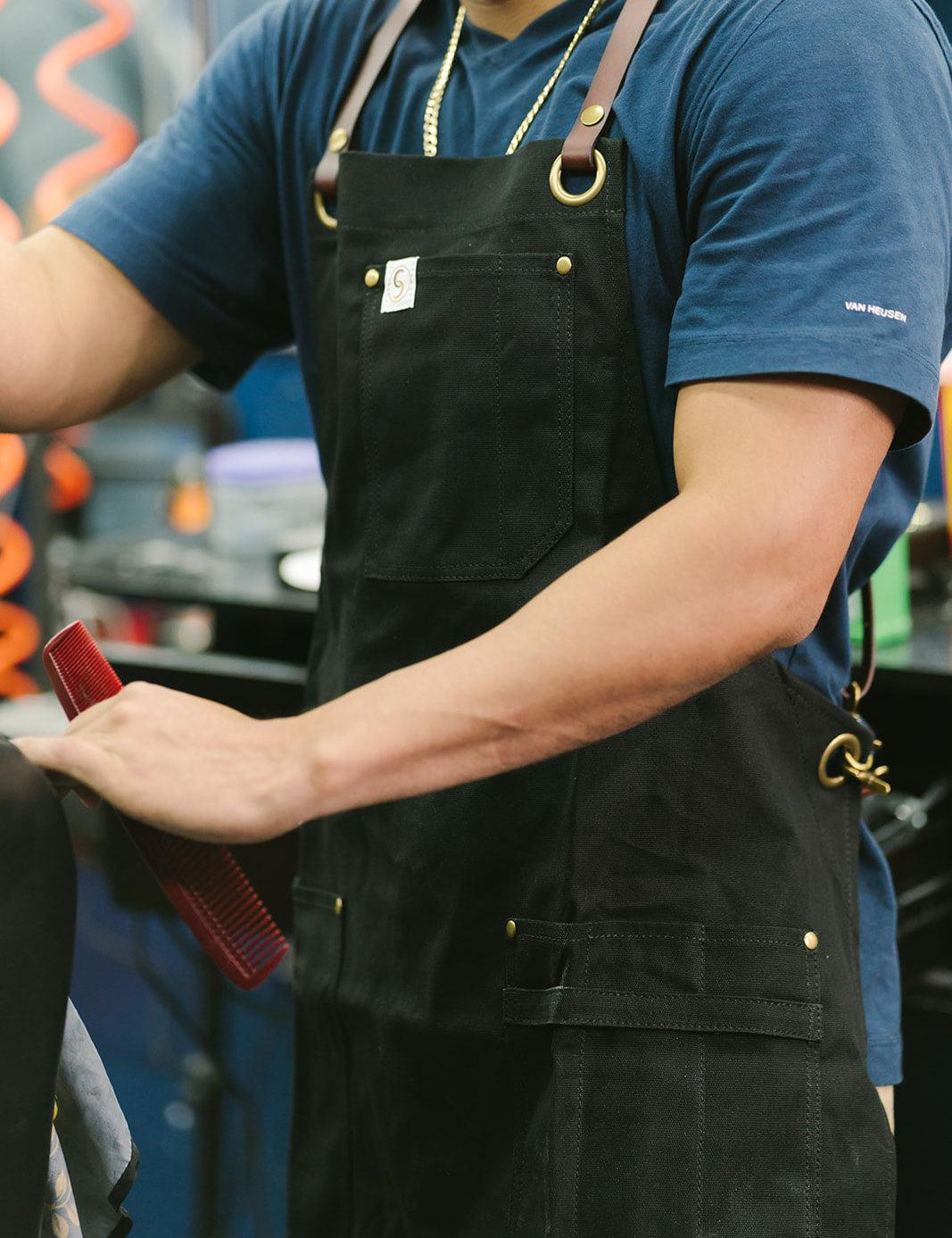 Custom Leather Strap Aprons