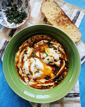 Chef's Satchel's Eggciting new breakfast - ‘Çılbır' / Turkish Poached eggs