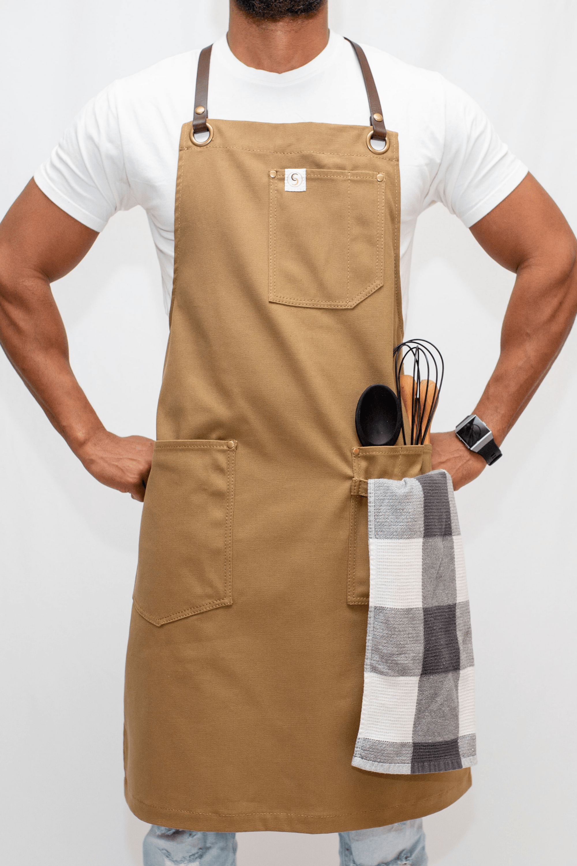 Custom Leather Strap Aprons