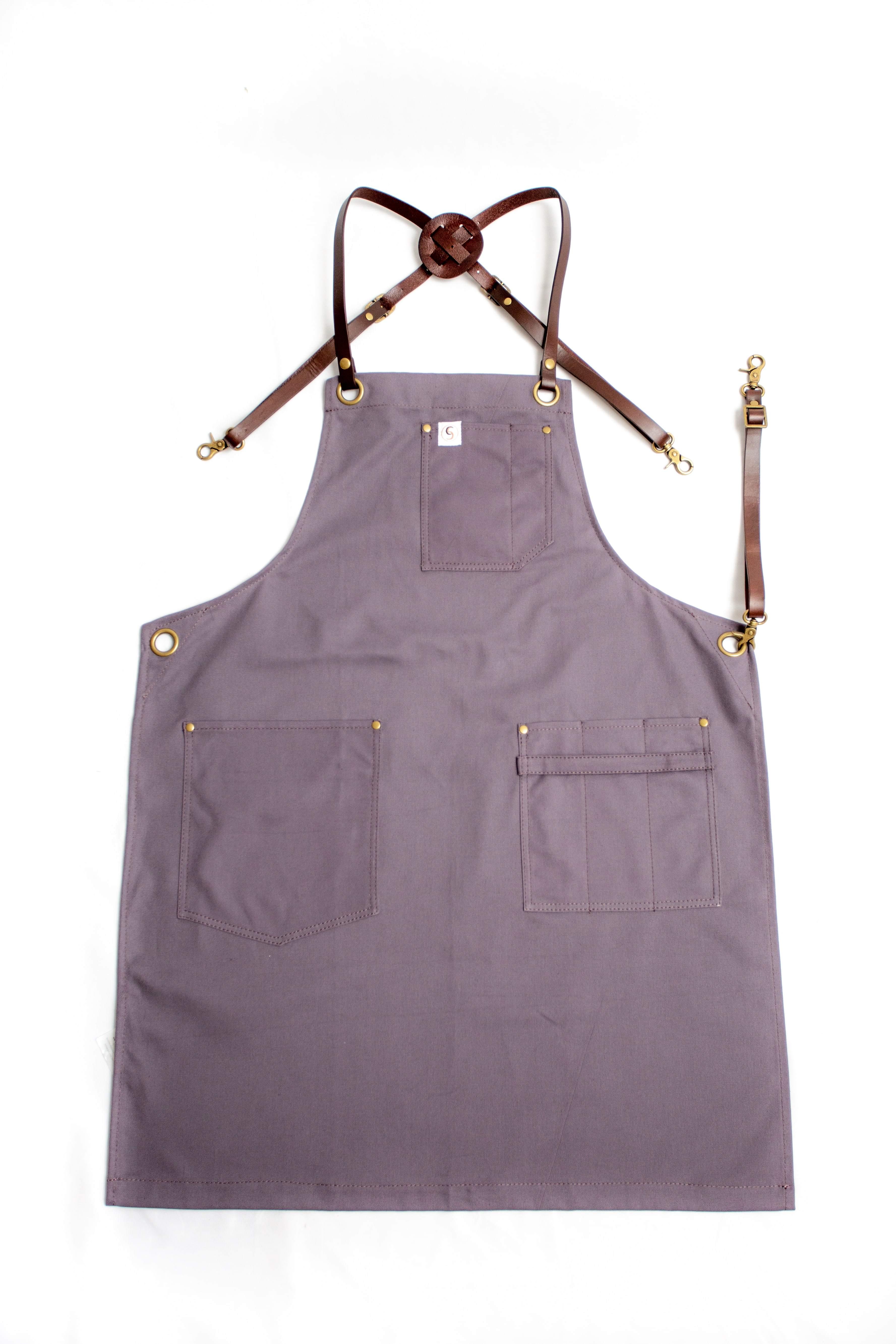 Custom Leather Strap Apron | Personalized Canvas Chef Apron