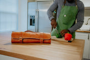 Knife storage tool made with leather