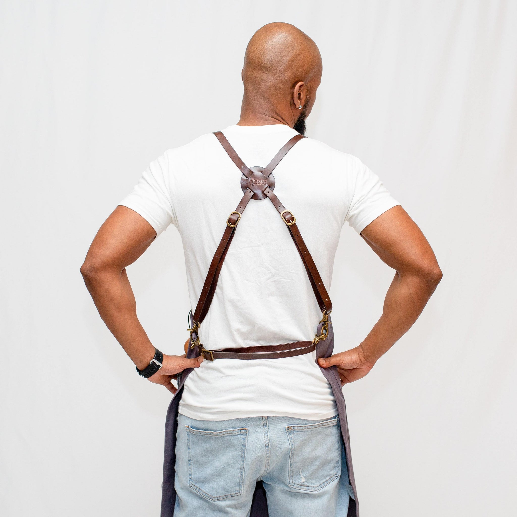 Leather Strap Waxed Canvas Aprons for wholesale pricing